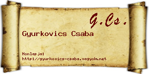 Gyurkovics Csaba névjegykártya